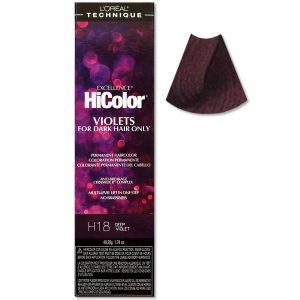L’Oreal Excellence HiColor H18 Violets Hair Colour for Dark Hair Only | Salon Express