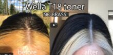 Toning Bleached Black Brassy Hair Using Wella T18 Lightest Ash Blonde